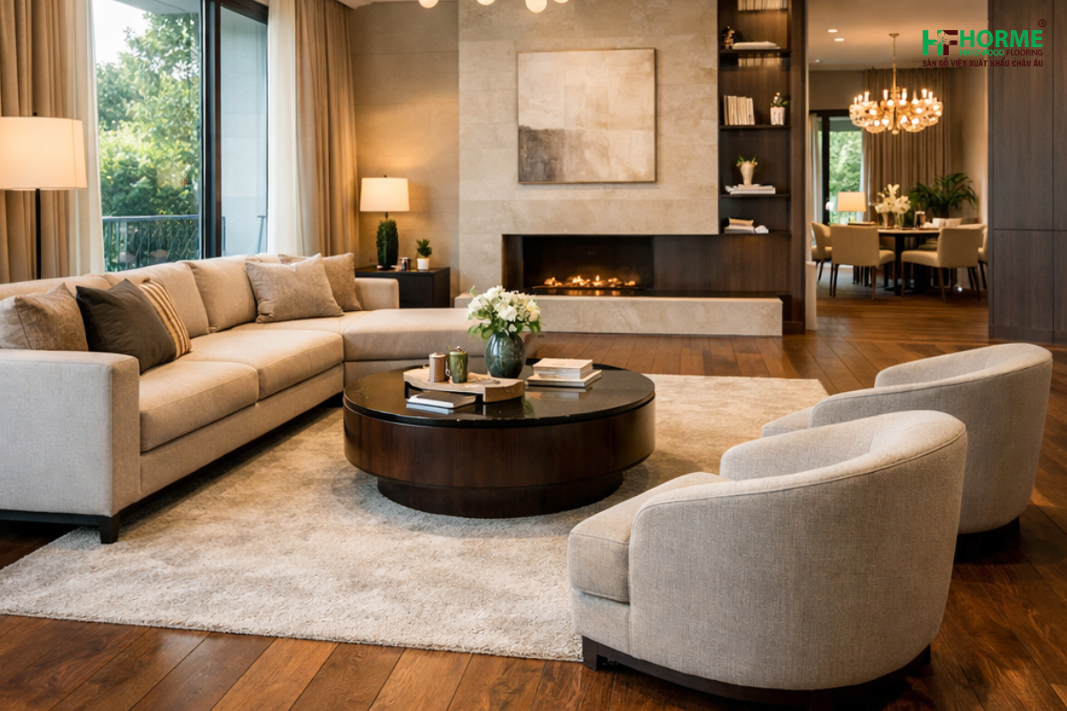 Sàn gỗ tự nhiên cao cấp – Nền tảng Quiet Luxury