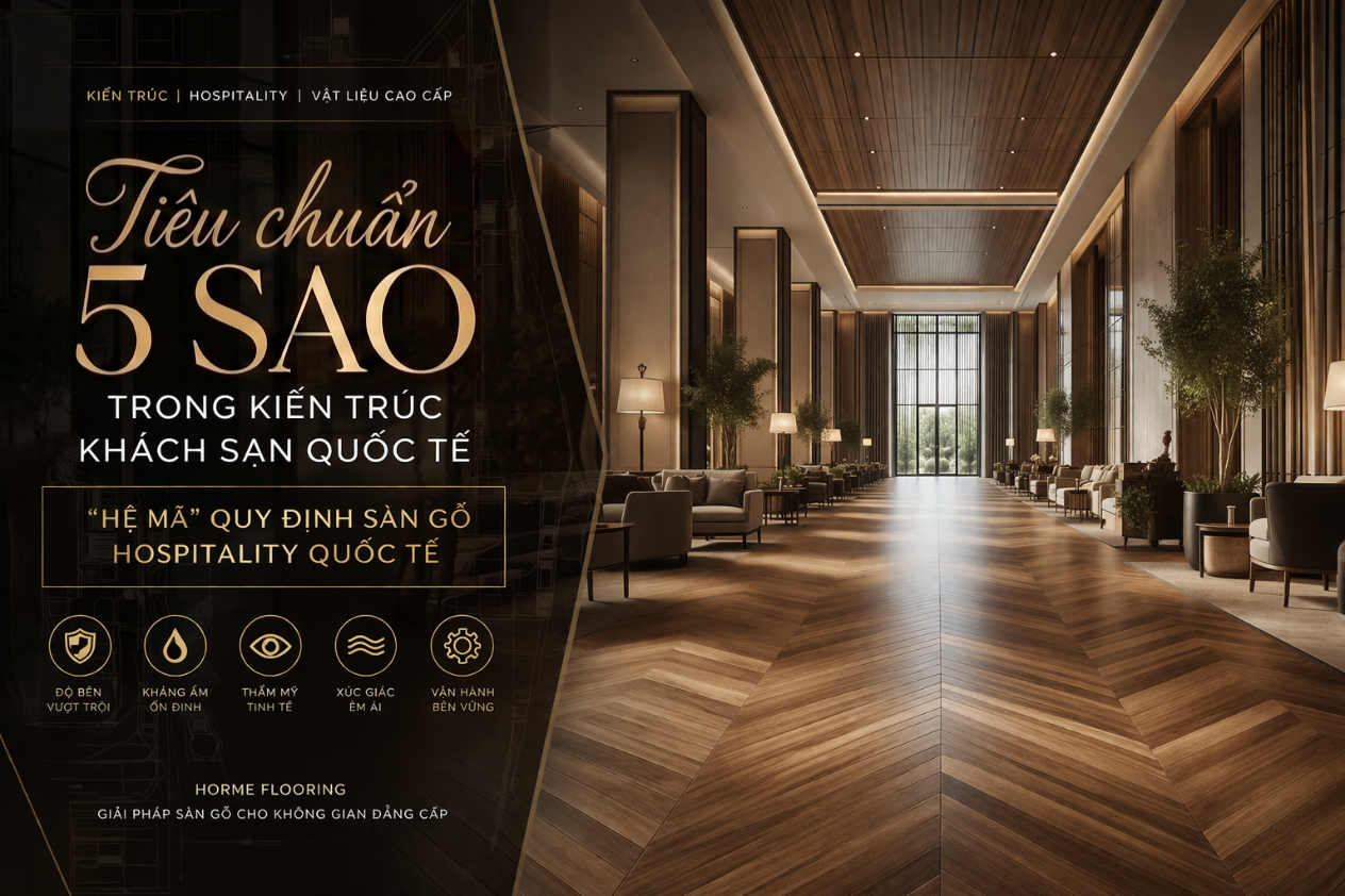 Tiêu chuẩn 5 sao trong kiến trúc khách sạn: “Hệ mã” quy định sàn gỗ hospitality quốc tế