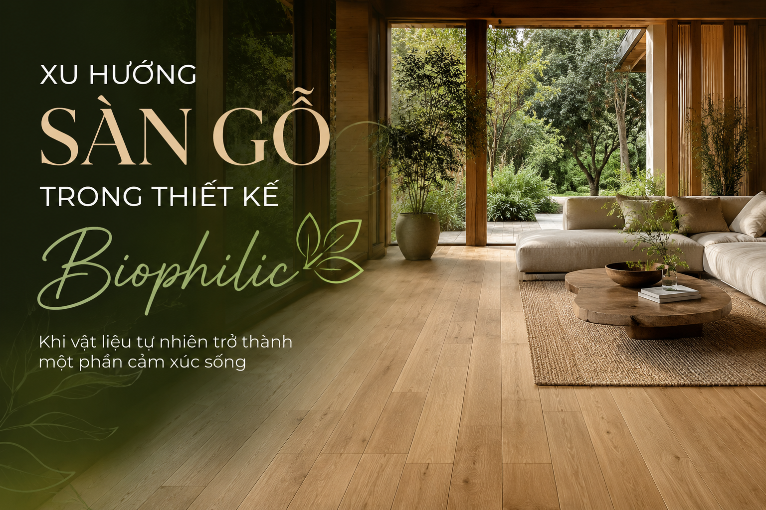 Xu Hướng Sàn Gỗ Trong Thiết Kế Biophilic: Khi Không Gian Sống Gần Gũi Hơn Với Thiên Nhiên