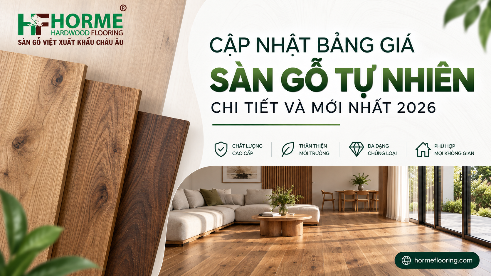 (VN) Cập Nhật Bảng Giá Sàn Gỗ Tự Nhiên Chi Tiết Và Mới Nhất 2026